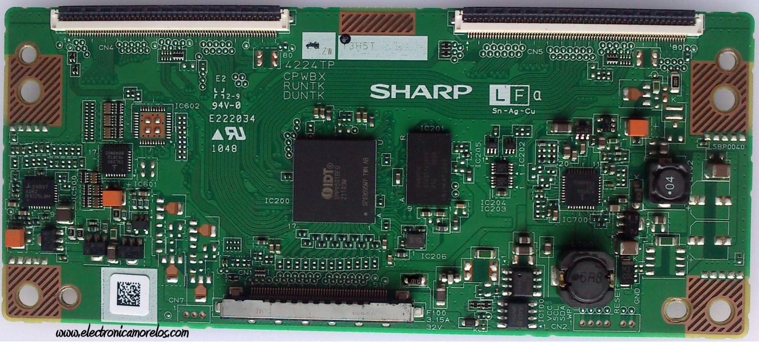 T-CON / RCA RUNTK4224TPZW / DUNTK4224TPZW / CPWBX4224TPZW / 4224TP ZW / MODELO 46LA45RQ
